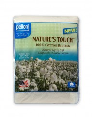 Pellon Natures Touch 100% Natural Cotton Batting no scrim Twin-Sized 72 x  90 - 744674472304